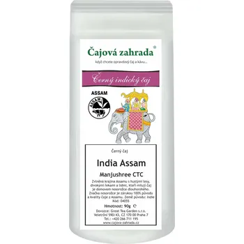 Horký nápoj Čajová zahrada India Assam Manjushree CTC - černý čaj Varianta: černý čaj 500g