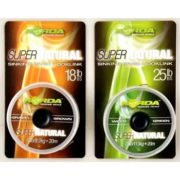 Korda Návazcová šňůrka Super Natural - Weedy Green - 20m - 18lb
