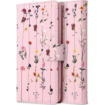 Pouzdro na mobilní telefon Pouzdro flip Samsung Galaxy A34 5G Tech-Protect Wallet Garden růžové