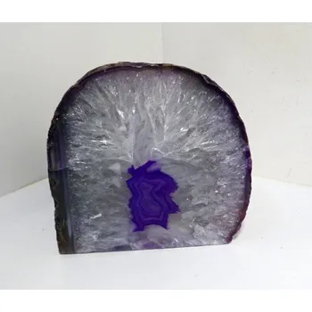 Přírodní kámen Svícen na svíčku - Achát fialový