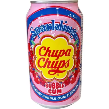 Limonáda Chupa Chups Sparkling Cherry Bubble Gum Flavour 345 ml