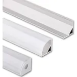 Rohový hliníkový profil RS2 16x16mm včetně mléčného difuzoru 2m McLED ML-761.041.74.2