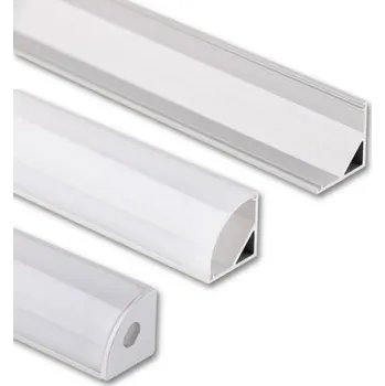 Stavebniny Rohový hliníkový profil RS2 16x16mm včetně mléčného difuzoru 2m McLED ML-761.041.74.2