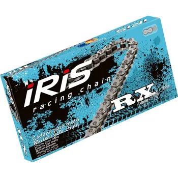 Řetězová sada pro motocykl IRIS hnací řetěz 420 RX-118 (118-článků) bez O-kroužků, rozpojený + spojka barva stříbrná (MOTOCROSS do 85CC) (19,5KN) (IRIS hnací řetěz 420 RX-118 (118-článků) bez O-kroužků, rozpojený + spojka barva stříbrná (MOTOCROSS do 85CC) (19,5KN))
