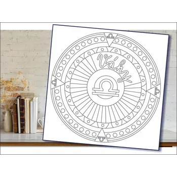 Radost v písku Šablona na pískování horoskop váhy Varianta: 490 x 490 mm