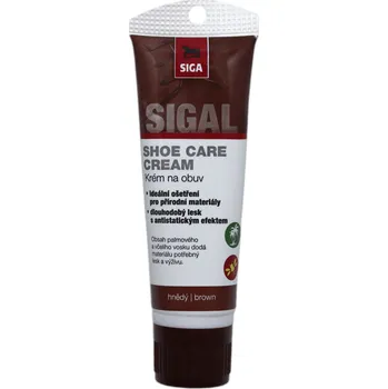 Přípravek pro údržbu obuvi Sigal Krém na obuv s aplikátorem - hnědý