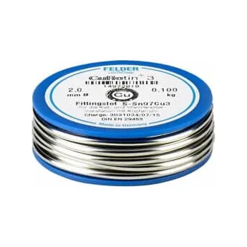 FELDER Cu Pájka S-Sn97Cu3 (měkké pájení) Průměr: 2 mm, Váha: 100 g