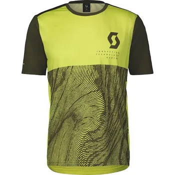 cyklistický dres dres Scott Trail Vertic - Bitter Yellow/Fir Green M