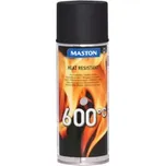 Maston BARVA ODOLNÁ TEPLU - ČERNÁ vypalovací barva s tepelnou odolností do +600 °C 400ml