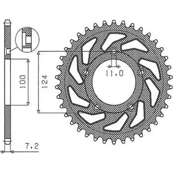 Řetězová sada pro motocykl SUNSTAR rozeta 4443 38 DUCATI 749 03-06 (JTR744.38) (řetěz 525) (444338JT) (SUNSTAR rozeta 4443 38 DUCATI 749 03-06 (JTR744.38) (řetěz 525) (444338JT))