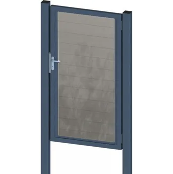 Branka HoriZen Prime, jednokřídlá, 1000 x 1800 mm, světle šedá výplň, rám antracit