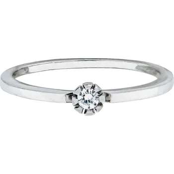 Prsten Zásnubní prsten z bílého zlata s diamantem 21ZP2000232A