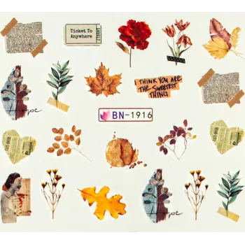 Lak na nehty BIO NAILS Vodolepka BN-1916 noviny a květy