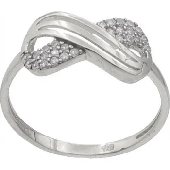 Prsten Zlatý prsten z bílého zlata se zirkony RRCS289W, vel. 53, 1.5 g (585/1000)