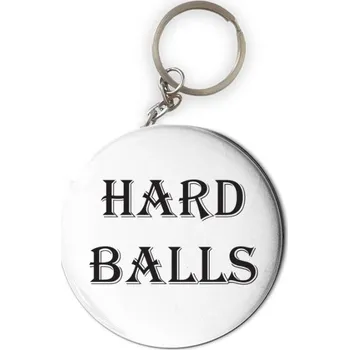 Přívěšek s otvírákem s potiskem Bílý přívěšek s otvírákem HardBalls