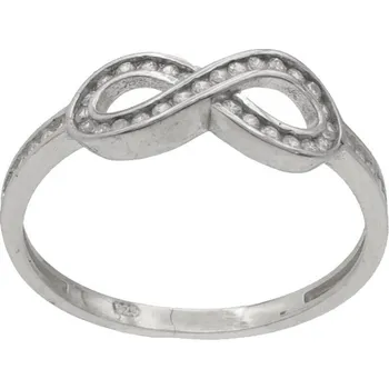 Prsten Zlatý prsten z bílého zlata se zirkony RRCS687W, vel. 59, 1.65 g (585/1000)