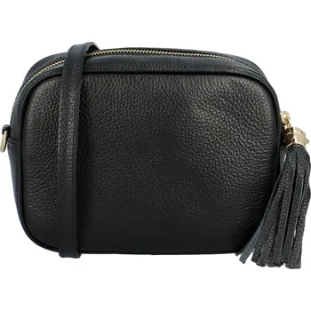 Kabelka Trendy dámská kožená crossbody Melanie, černá
