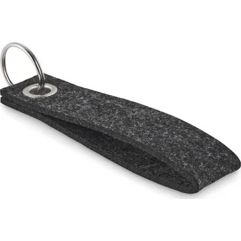 Přívěsek na klíče z plsti RPET Suora, tmavě šedá