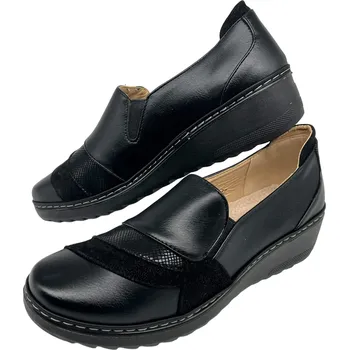 Dámské mokasíny Chunsen Dámské černé mokasíny 02 Barva: Černá, Velikost: 41