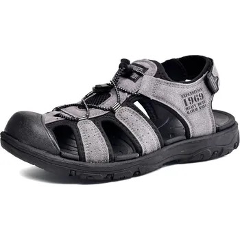 Dámské sandále Pánské sandály klasické letní s pásky a šňůrkou Barva: Šedá, Velikost: 39