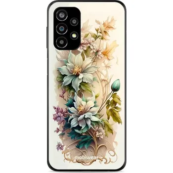 Pouzdro na mobilní telefon Lesklý kryt Mobiwear Glossy - Samsung Galaxy A23 / A23 5G - G014G Krémové květy (Prémiové lesklé pouzdro, obal, kryt Mobiwear Glossy na mobil Samsung Galaxy A23 / A23 5G - G014G Krémové květy, materiál Plast + TPU silikon - krytí po všech stranách,)