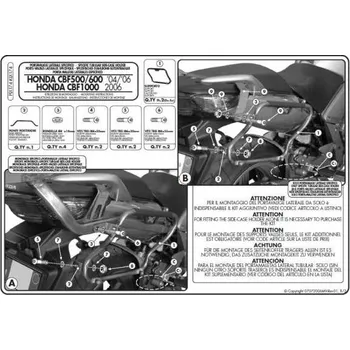 Nosič na motocykl a skútr KAPPA boční nosič kufru MONOKEY SIDE HONDA CBF 500 04-12 /600/1000 - pouze pod kufry K33N KROAD (KAPPA boční nosič kufru MONOKEY SIDE HONDA CBF 500 04-12 /600/1000 - pouze pod kufry K33N KROAD)