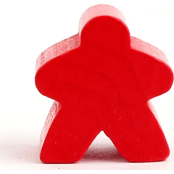 Příslušenství k deskovým hrám TLAMA games Dřevěné figurky klasický meeple 16 mm (20 ks) Barva: Červená