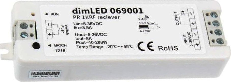 DimLED PR 1KRF přijímač pro jednobarevné LED pásky