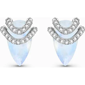 Náušnice Elenys stříbrné rhodiované náušnice Bohyně s drahokamy