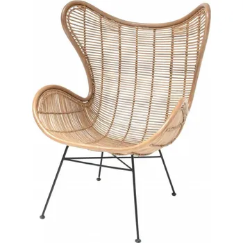 Hitra Ratanové křeslo EGG BIG - ušák NATUR