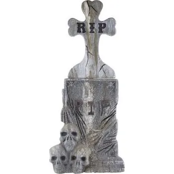 Party dekorace Halloween náhrobní kámen kříž, 100 cm