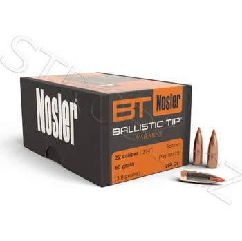Příslušenství pro sportovní střelbu Střely Nosler Ballistic Tip Varmint .22 cal, dia .224, 60grs - MAXIpack 250ks