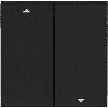 Kryt vypínače žaluziového s potisk 3559H-A00662 63 onyx/kouřová černá Levit ABB