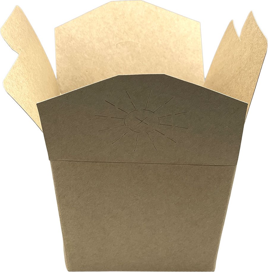 Noodle box KRAFT - hranatý, 950 ml (50 ks), FSC Mix