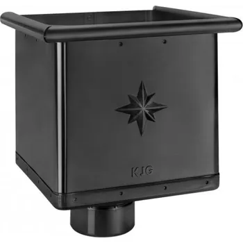 Střecha Kotlík pozinkovaný sběrný KUBICKÝ černý 100 mm