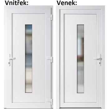 Vchodové dveře Vchodové dveře plastové Soft Hana bílé 100x210 cm, pravé