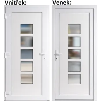 Vchodové dveře Vchodové plastové dveře Soft Lucy bílé 98x198 cm, levé