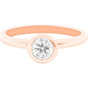 Prsten Zásnubní prsten z růžového zlata s diamantem 99RI0011R
