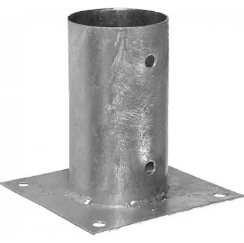 Tesařské kování Patka sloupku 80 kruhová (PSPO 80 - 81x150x2 mm, zinek žárový)