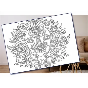 Radost v písku Šablona na pískování lví hlava Varianta: A4 (210 × 297 mm)