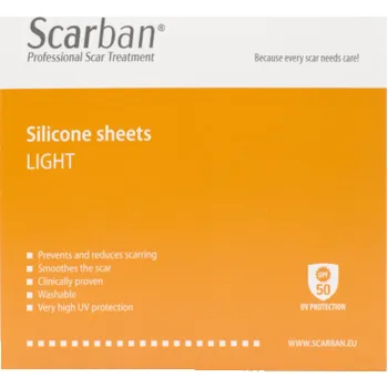 Náplast Silikonová náplast na jizvy SCARBAN Light Velikost: 5 x 7,5 cm