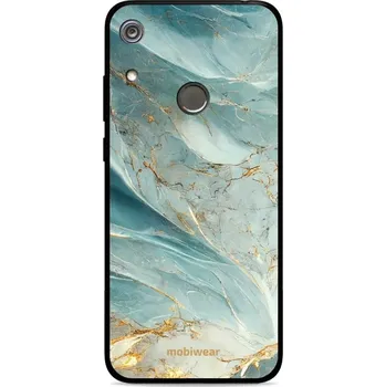 Pouzdro na mobilní telefon Lesklý kryt Mobiwear Glossy - Huawei Y6s - G022G Zelenkavý a zlatavý mramor (Prémiové lesklé pouzdro, obal, kryt Mobiwear Glossy na mobil Huawei Y6s - G022G Zelenkavý a zlatavý mramor, materiál Plast + TPU silikon - krytí po všech stranách, neošoupatelný)