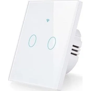 vypínač Chytrý Dvoutlačítkový Vypínač Světel s Wi-Fi - Bílý