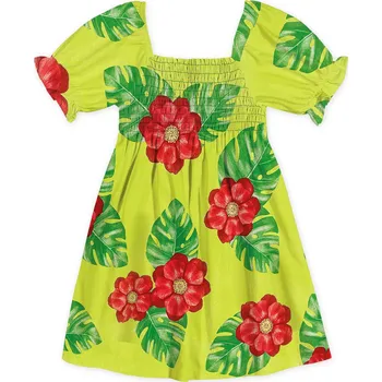 Dívčí šaty Dívčí šaty NANAI RED BLOOM zelené Velikost: 158