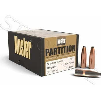 Příslušenství pro sportovní střelbu Střely Nosler PPT Partition .30 cal, dia .308, 180grs