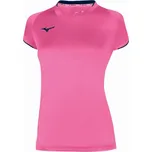 Dámské tričko Mizuno Core Short Sleeve Tee Pink Fluo Navy Velikost: XS