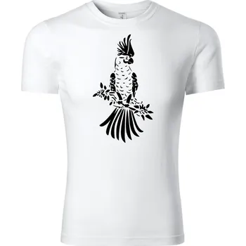 Chlapecké tričko Fenomeno Dětské tričko Papoušek - bílé Velikost: 158cm/12 let