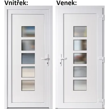 Vchodové dveře Plastové vchodové dveře Soft Lucy bílé 100x210 cm, pravé, otevírání VEN