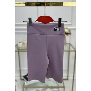 Dívčí oblečení Maja Dívčí legíny, kraťasy 22588 černé barva: fialová, Rozměr: 157 (14 let)