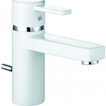 Vodovodní baterie Kludi Zenta 382609175 (umyvadlová, stojánková baterie, bílá/chrom)